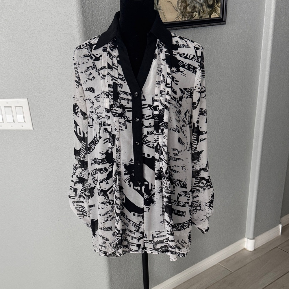 Black and White Blouse!!!